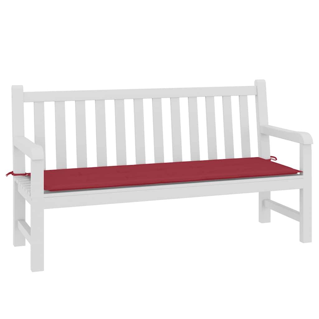 Coussin d'extérieur | Coussin de banc de jardin rouge bordeaux 150x50x4 cm Maison Chic - Image 3