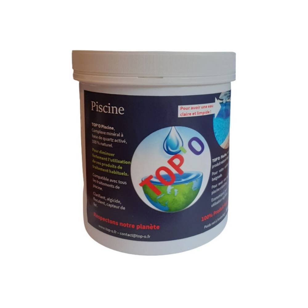 TOP'O - Clarifiant piscine, algicide, floculent, capteur de fer 500g - Imagen 1