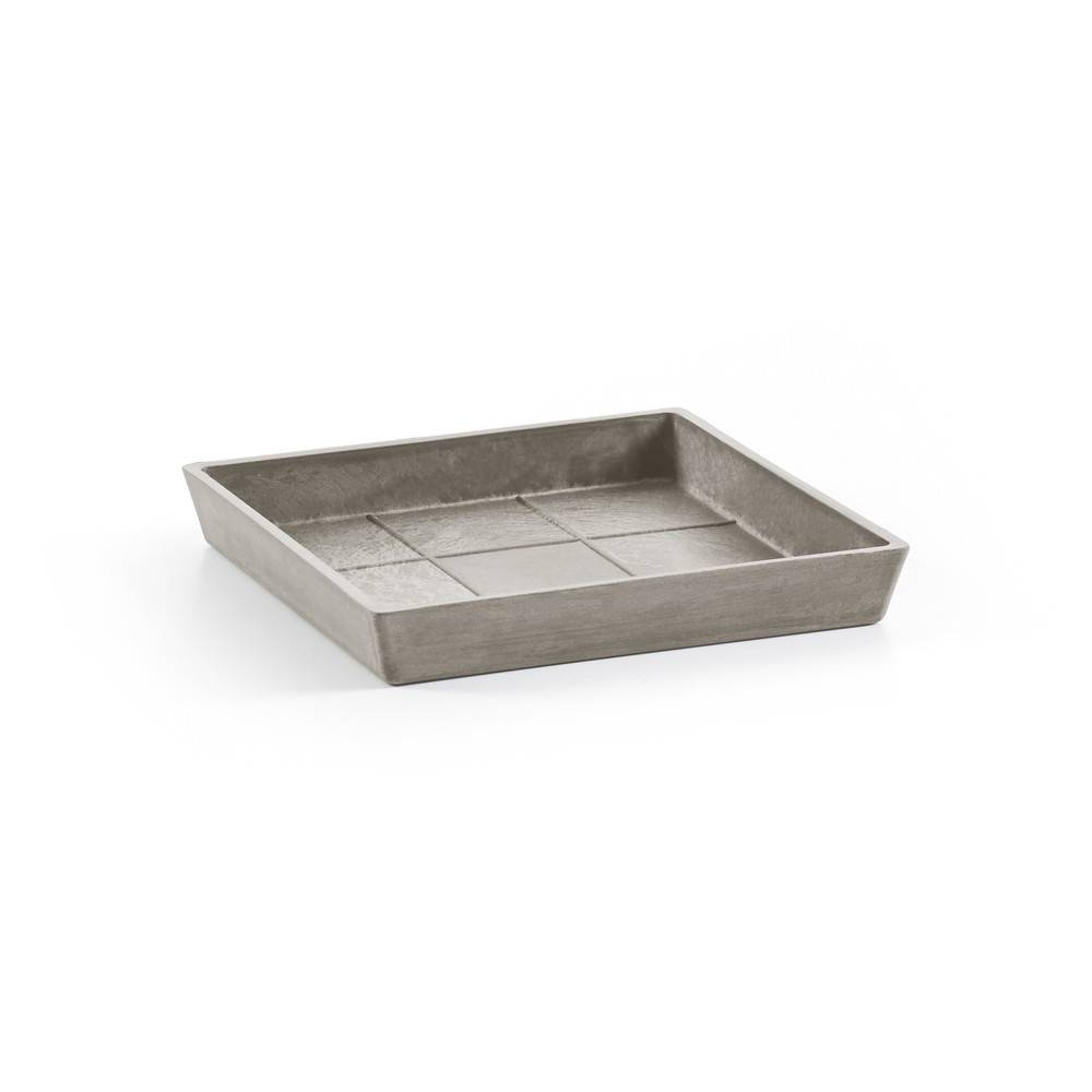 Ecopots - Soucoupe Square 35 Taupe - 29,6 x 29,6 x H. 3 cm ECOPOTS