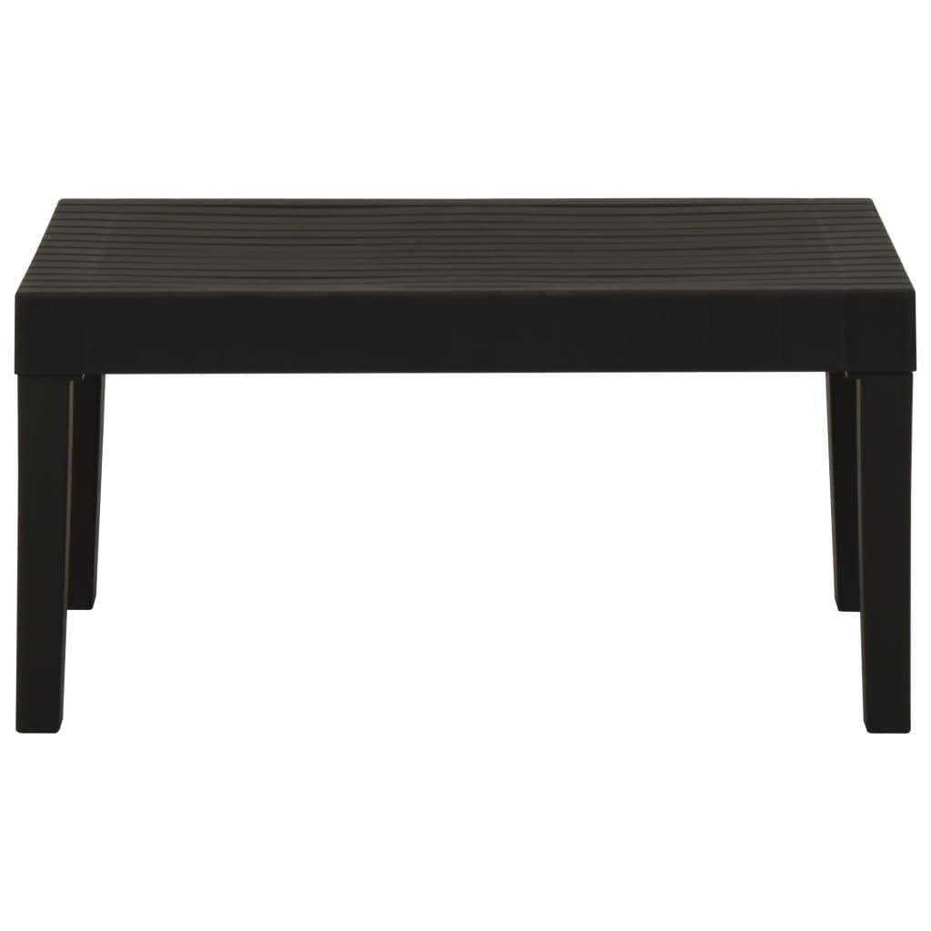 Table de salon de jardin plastique gris 65 x 65 x 33 cm - PANGIVO - Image 3