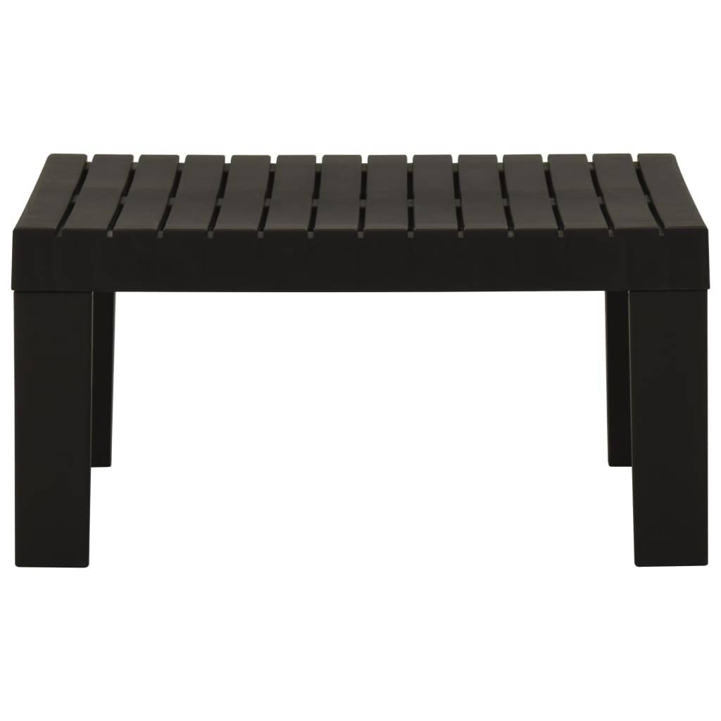 Table de salon de jardin plastique gris 65 x 65 x 33 cm - PANGIVO - Image 2