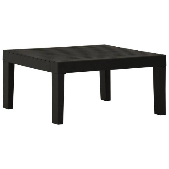 Table de salon de jardin plastique gris 65 x 65 x 33 cm - PANGIVO - Image 1