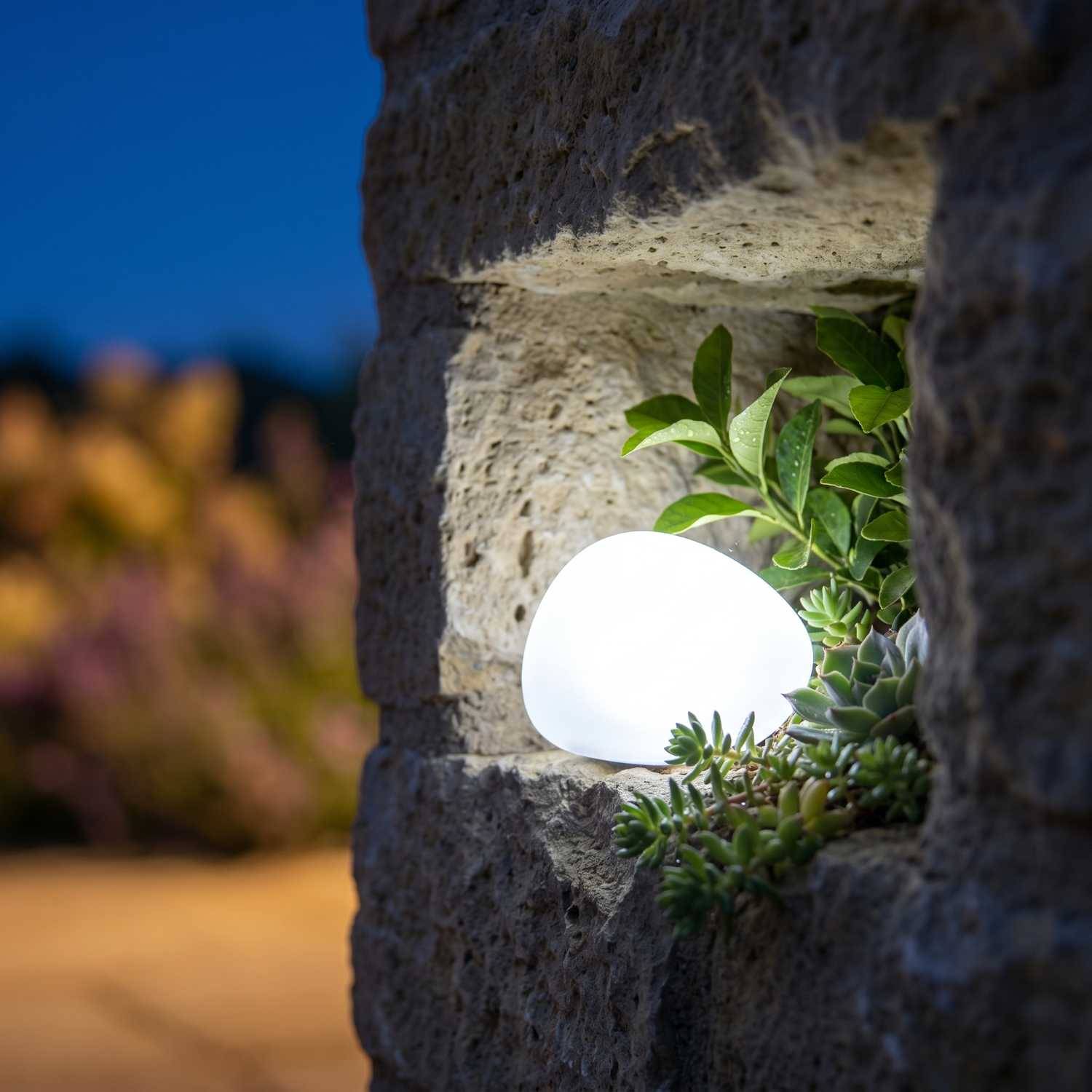 Lumisky - Décoration lumineuse solaire galet SOLENZARA D16cm - Imagen 7