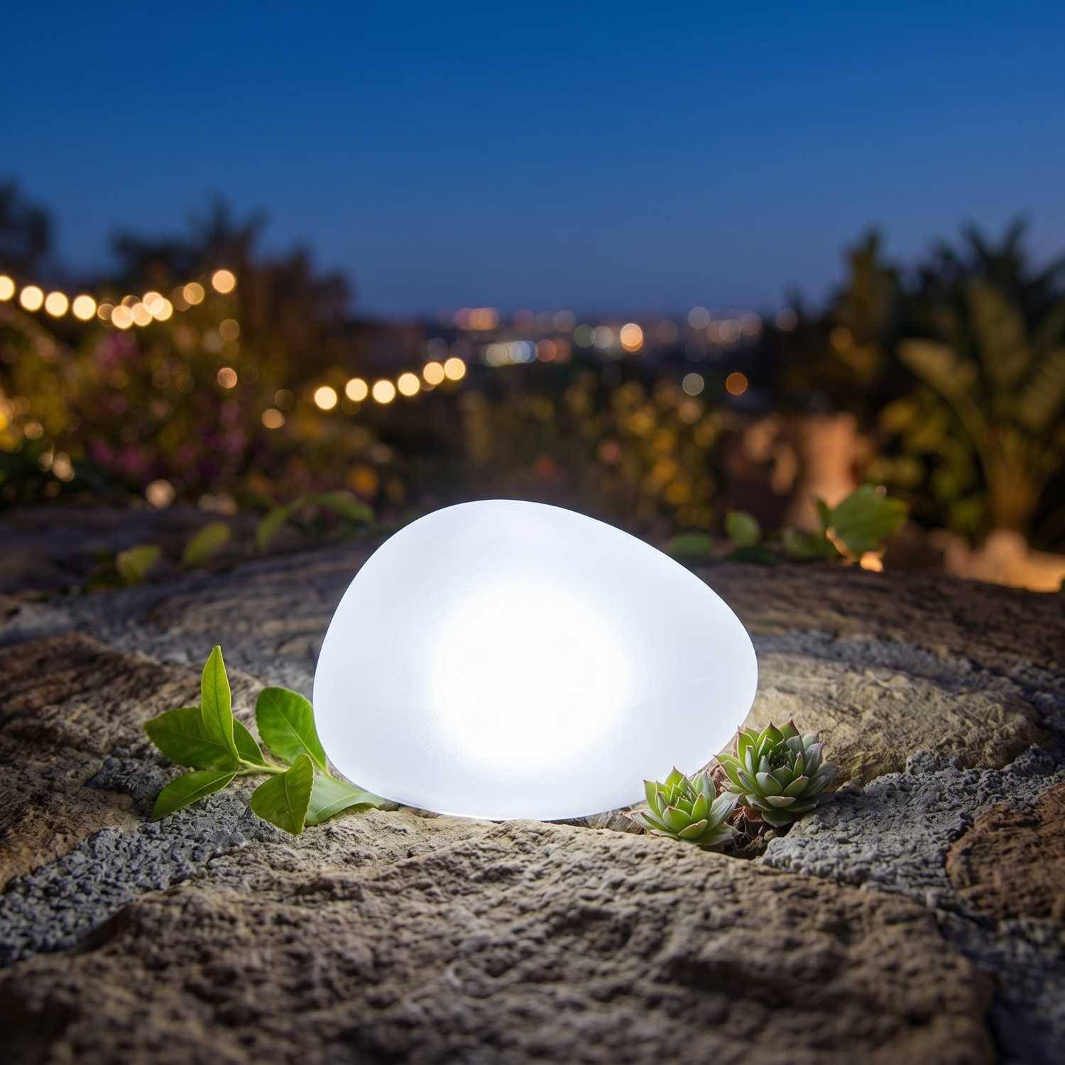 Lumisky - Décoration lumineuse solaire galet SOLENZARA D16cm - Imagen 3