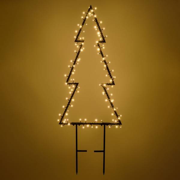 Lotti - Sapin lumineux 2D à planter H105cm 110 LED blanc chaud 8 jeux lumières IP44 SMART Connect 31V Lotti - Imagen 6