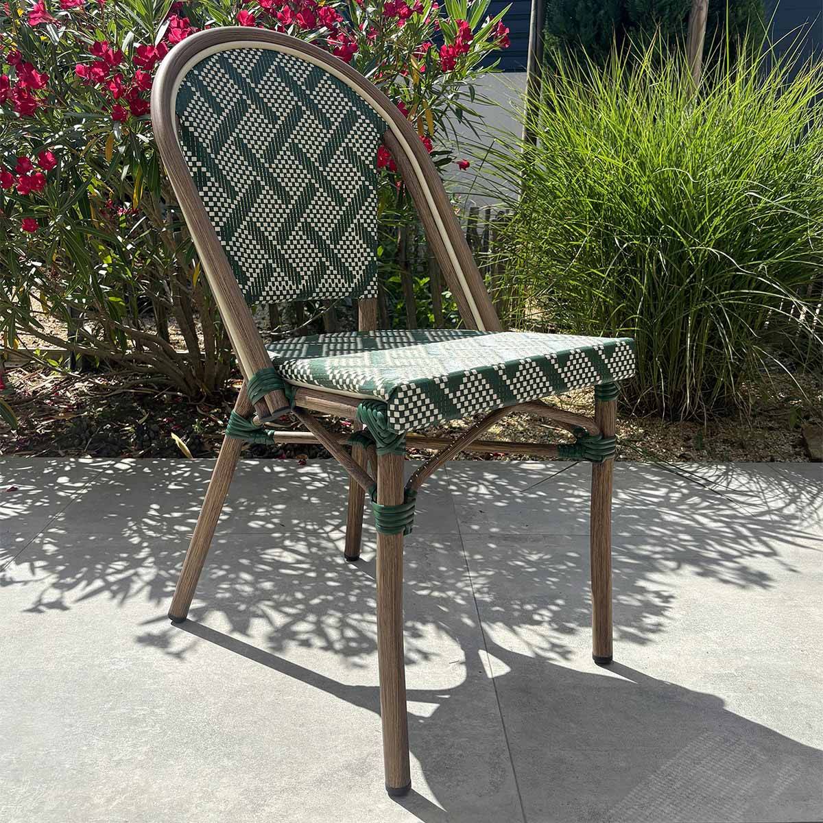 Chaise de Jardin Empilable "Bistro" 87cm Vert - Image 2