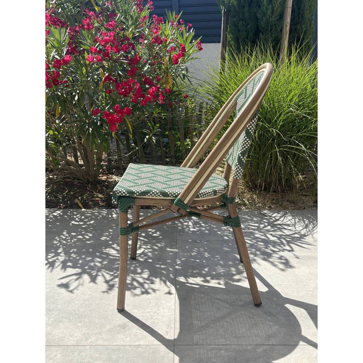 Chaise de Jardin Empilable "Bistro" 87cm Vert - Image 3