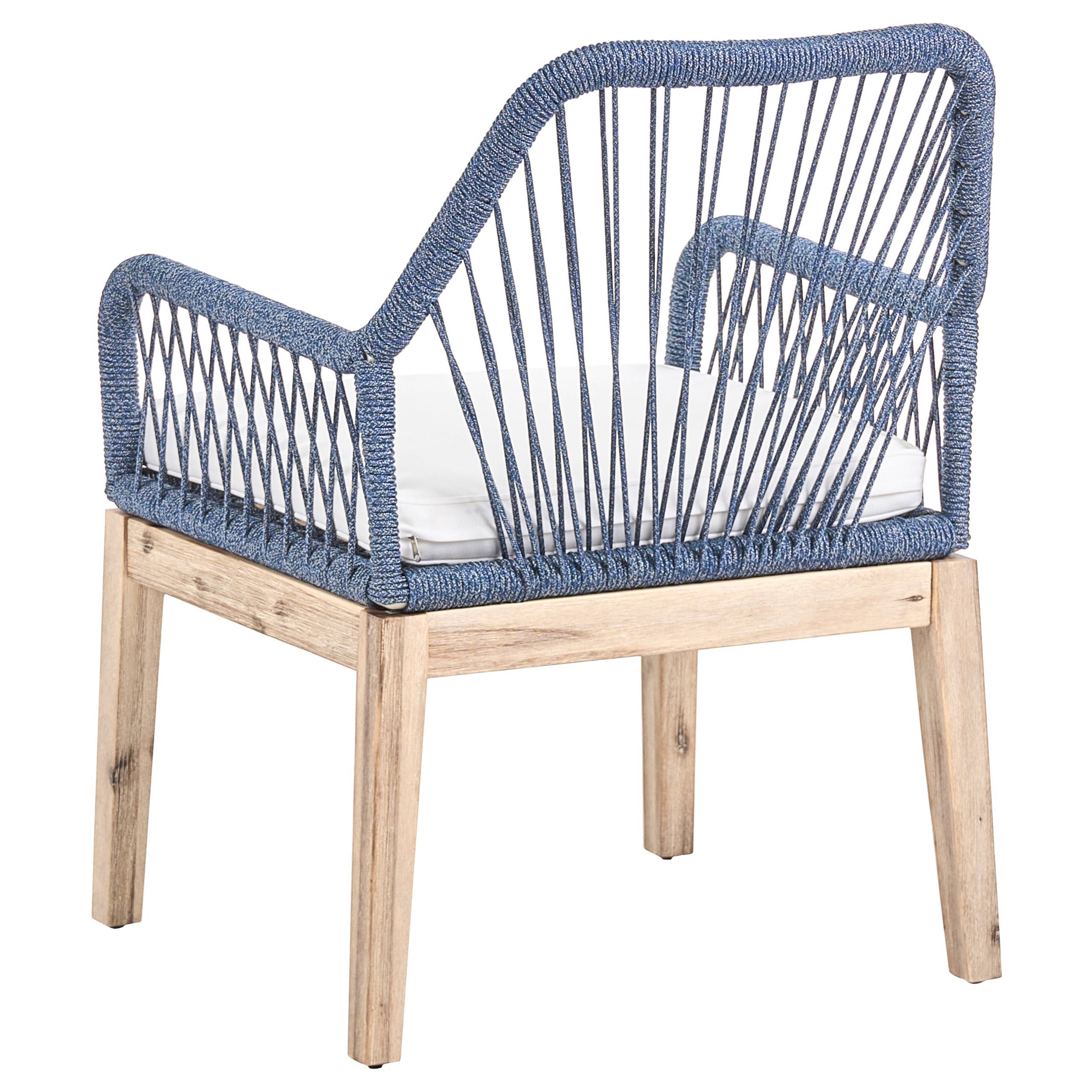 Set de salle à manger, 6 Personnes Acacia Bleu marine OLBIA - Beliani - Image 7