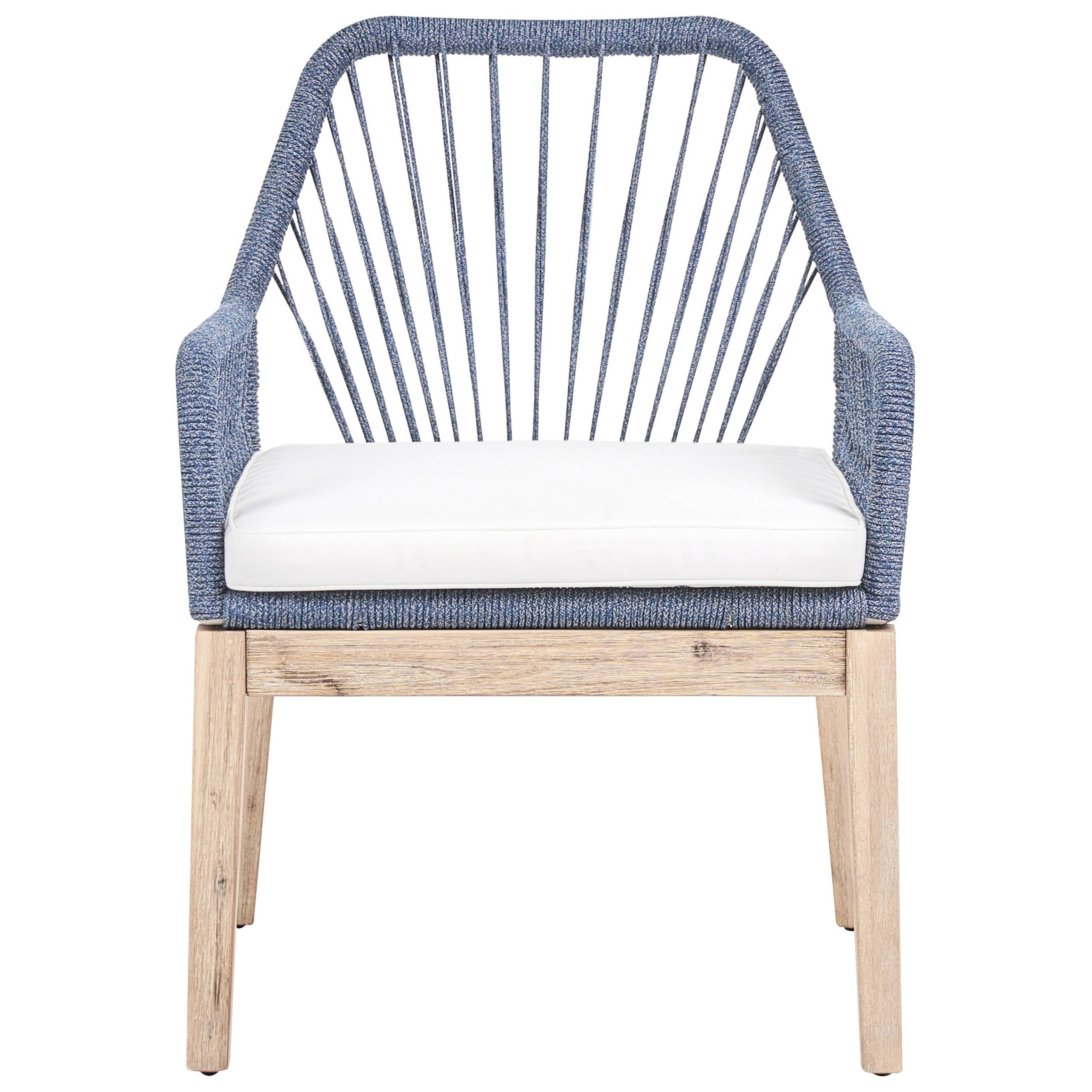 Set de salle à manger, 6 Personnes Acacia Bleu marine OLBIA - Beliani - Image 6