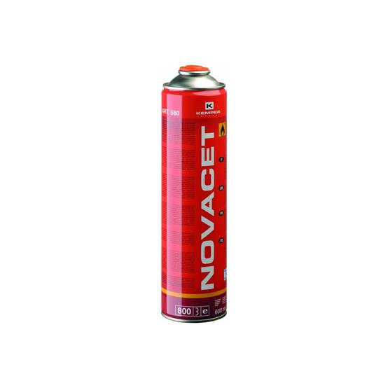 Pack de 12 Cartouches de gaz 330gr NOVACET Butane propane mix 600ml Valve 7/16 KEMPER - Imagen 2