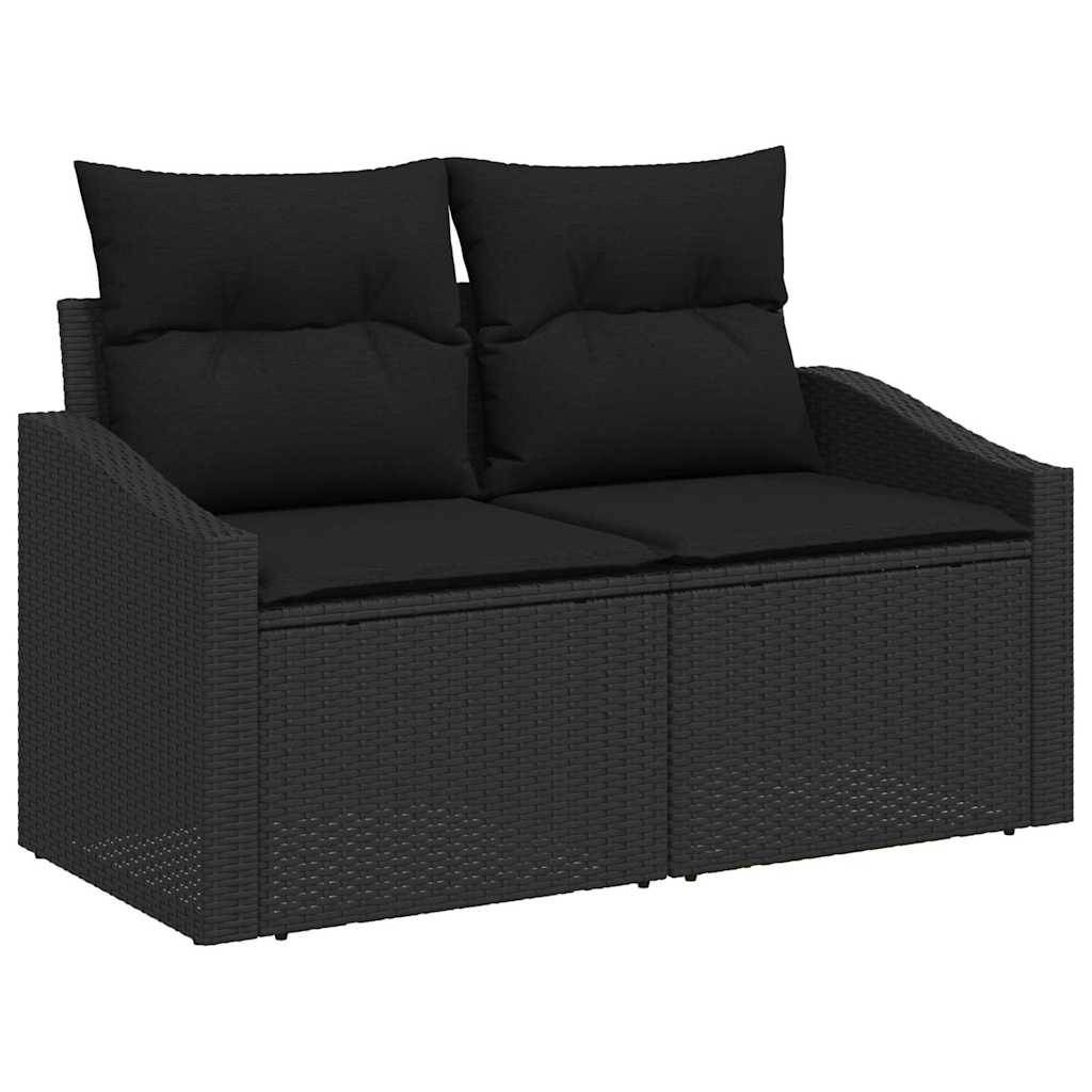 Vidaxl - Ensemble de salle à manger pour jardin avec coussin 6 pcs Noir vidaXL 3355502 - Image 5