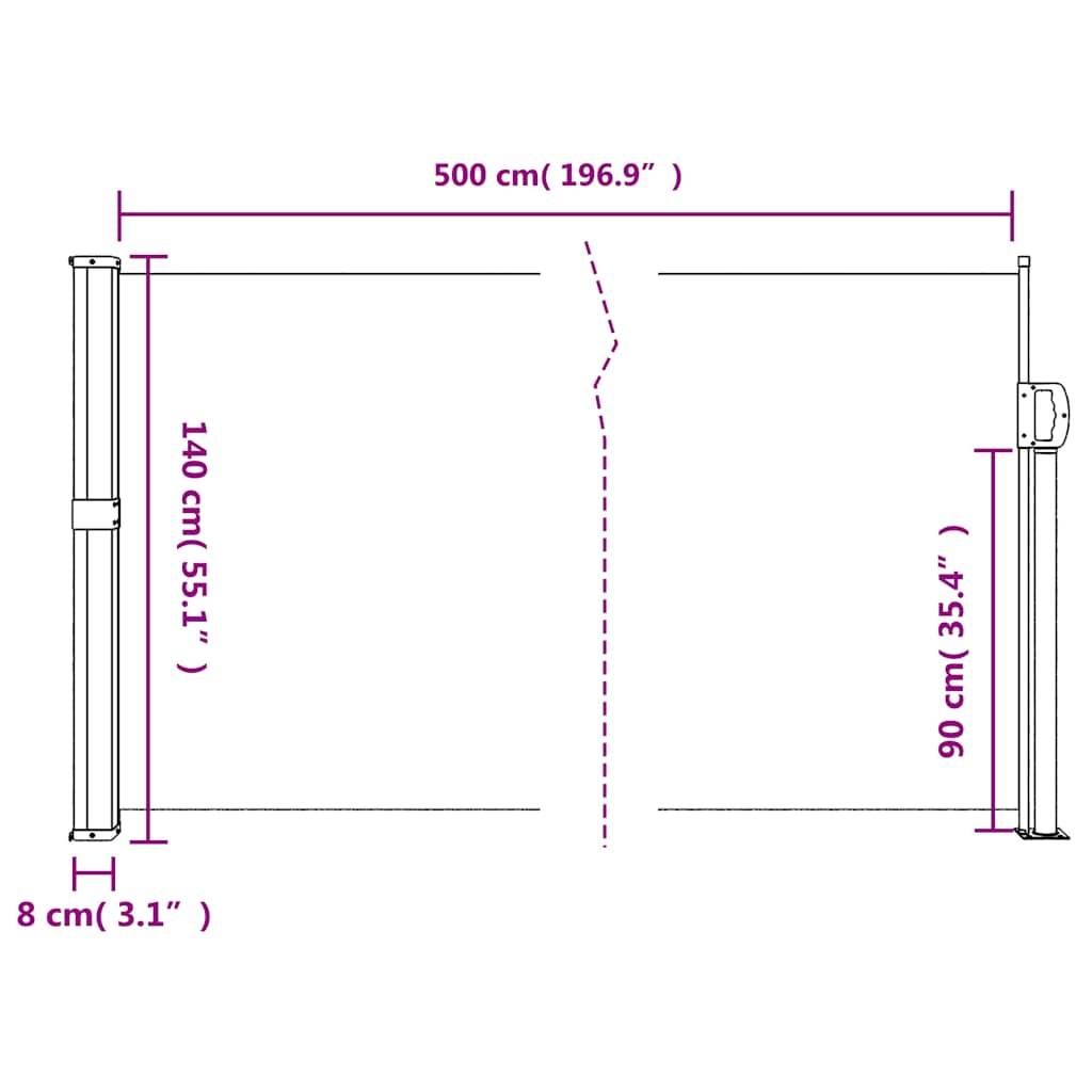 Maison Chic - Store Banne - Auvent latéral rétractable beige 140x500 cm - MEUBLE PRO - Image 10