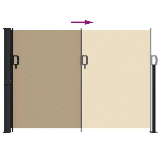 Maison Chic - Store Banne - Auvent latéral rétractable beige 140x500 cm - MEUBLE PRO - Image 5