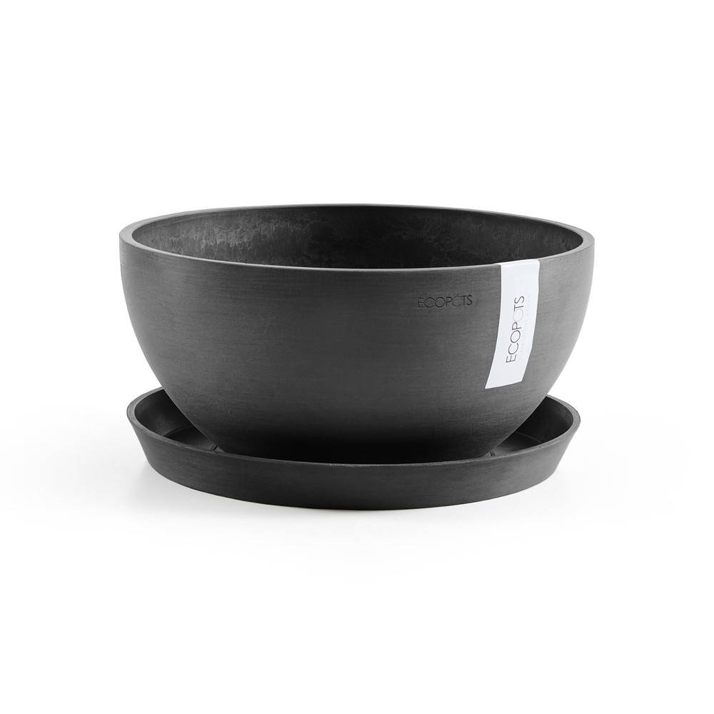 Ecopots - Pot Rond Brussels 35 Gris Foncé - Ø 35 x H. 16,5 cm - 11,5 L ECOPOTS - Imagen 5