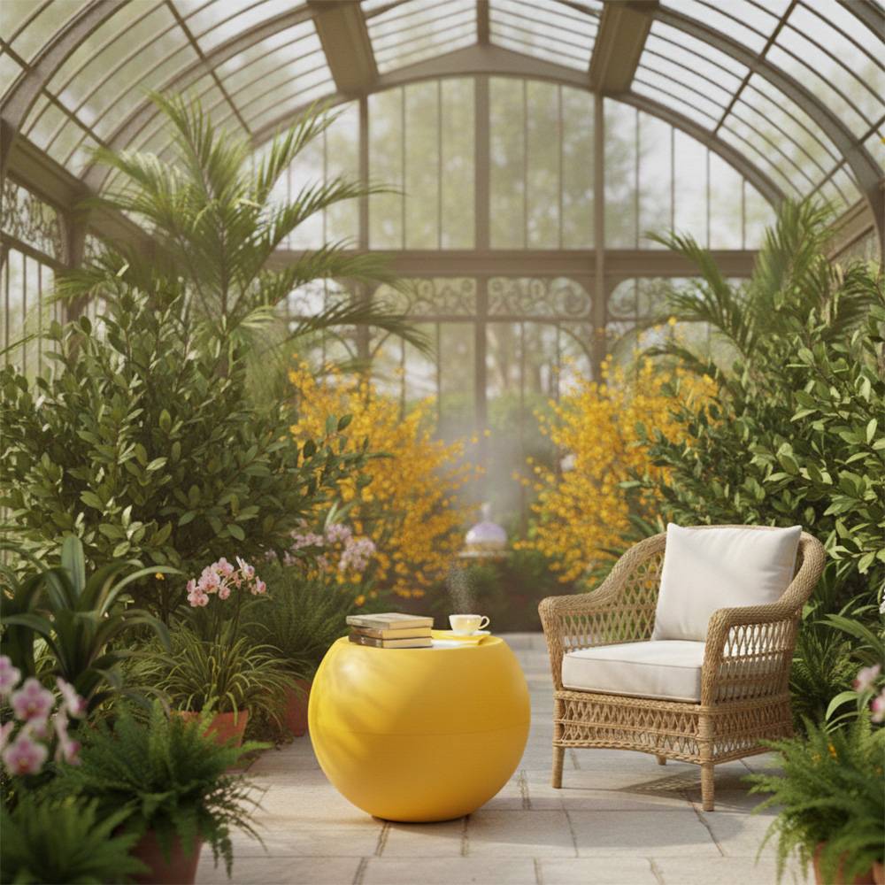 Table de jardin ronde querida hauteur 70 cm - plast'up rotomoulage - Imagen 3