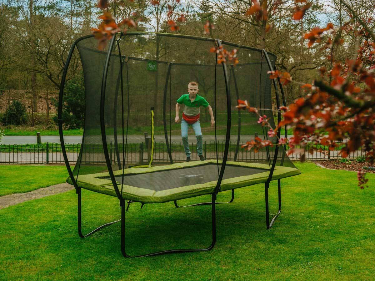 Exit Toys - Trampoline Silhouette rectangulaire 244 x 366 cm Vert - Exit Toys - Image 1