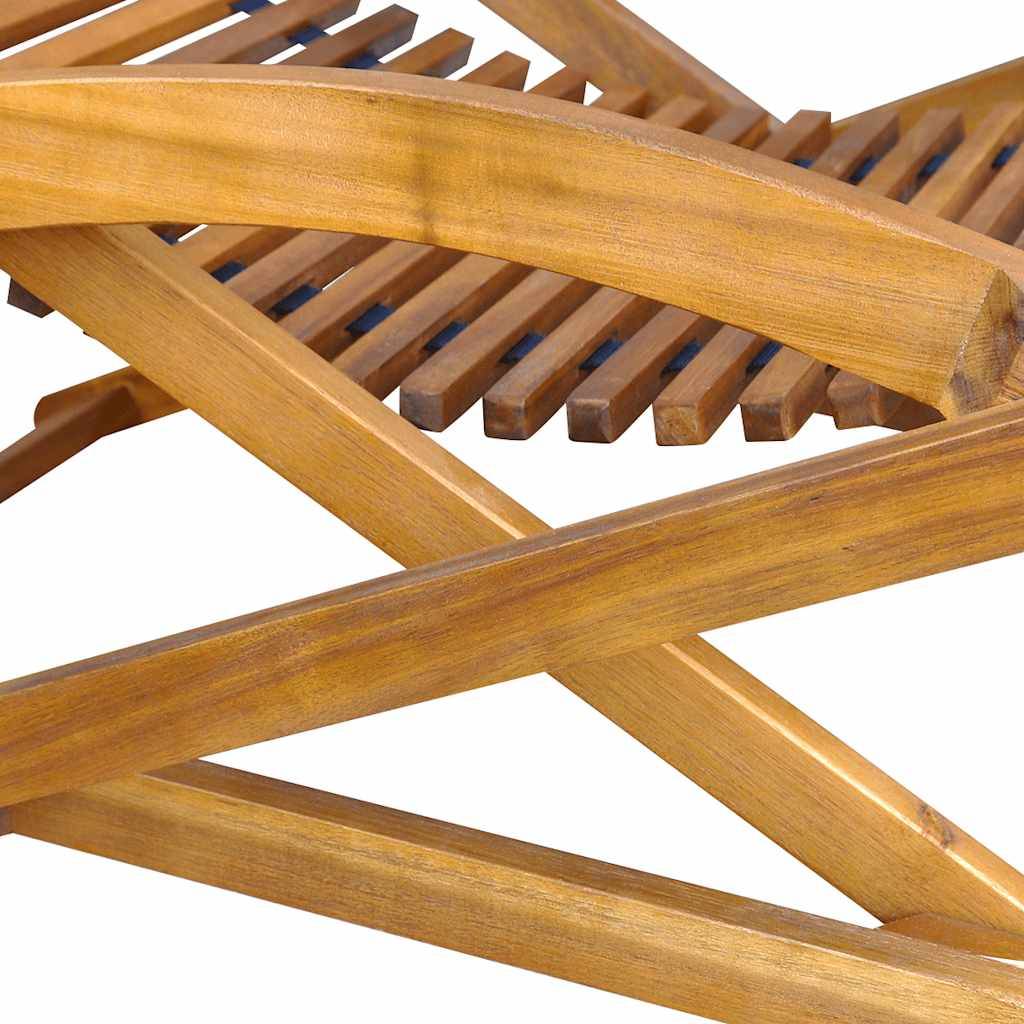 Vidaxl - Chaise de terrasse avec repose-pied Bois d'acacia solide vidaXL 41806 - Imagen 5