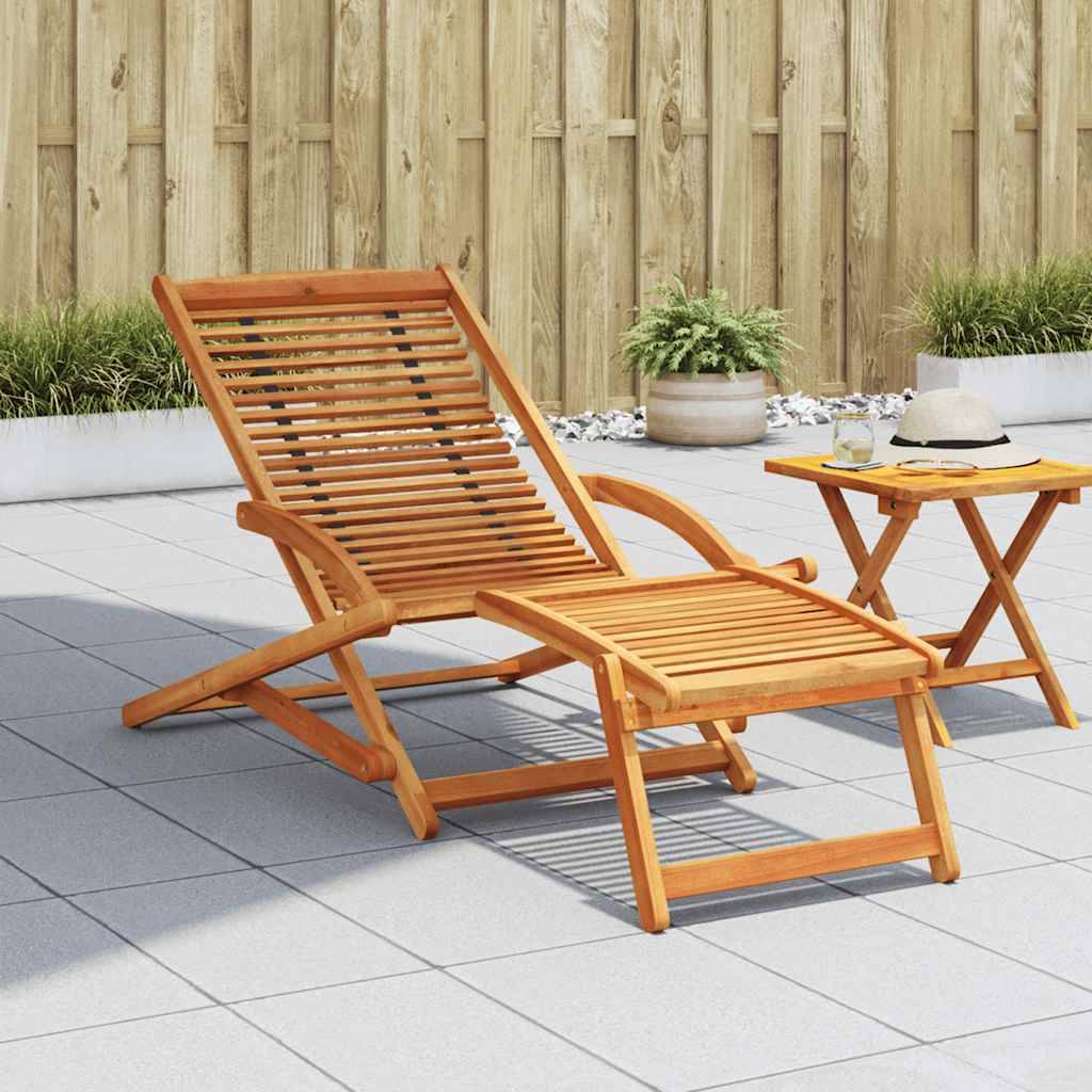 Vidaxl - Chaise de terrasse avec repose-pied Bois d'acacia solide vidaXL 41806 - Imagen 1