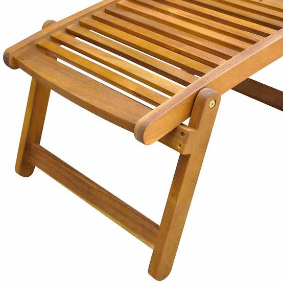 Vidaxl - Chaise de terrasse avec repose-pied Bois d'acacia solide vidaXL 41806 - Imagen 4