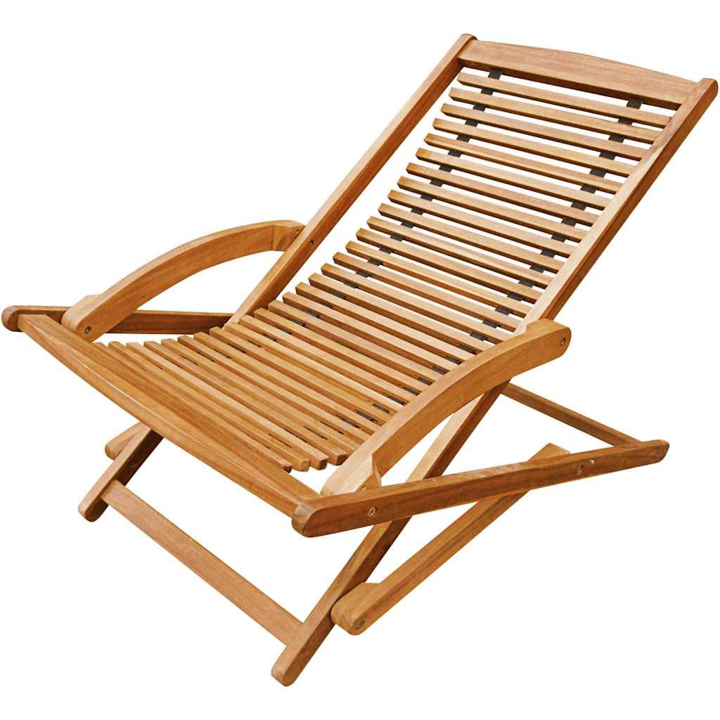 Vidaxl - Chaise de terrasse avec repose-pied Bois d'acacia solide vidaXL 41806 - Imagen 7