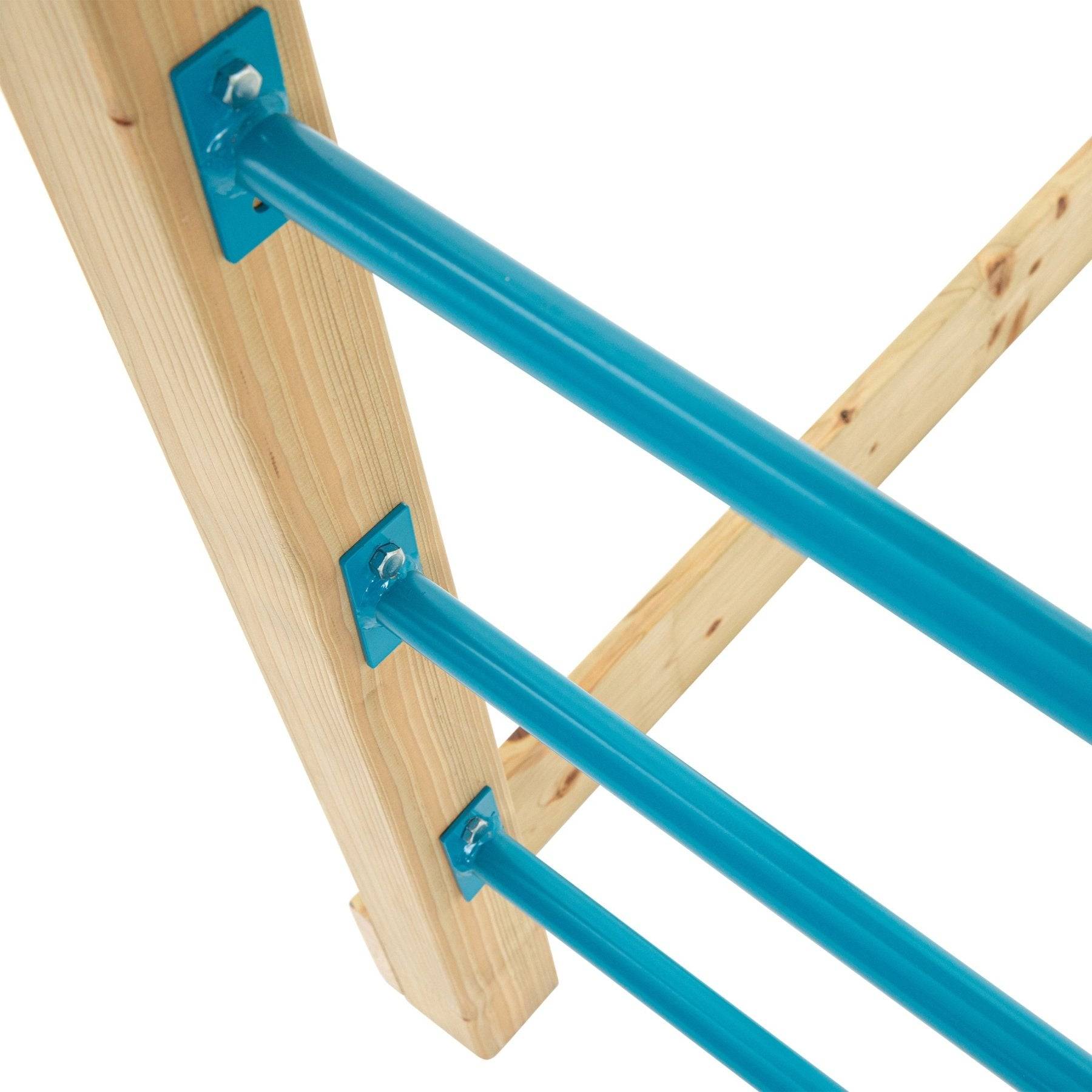 Tp Toys - AIre de jeux 2 balançoires, toboggan et pont suspendu - bois FSC® - H270 cm - BRUYÈRE SKYWOOD - Imagen 10
