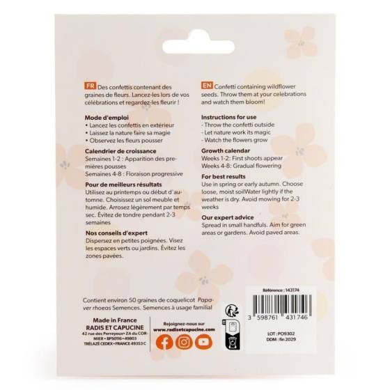 Radis et Capucine - Radis et Capucine - 50 Confettis avec graines de fleurs - Image 4