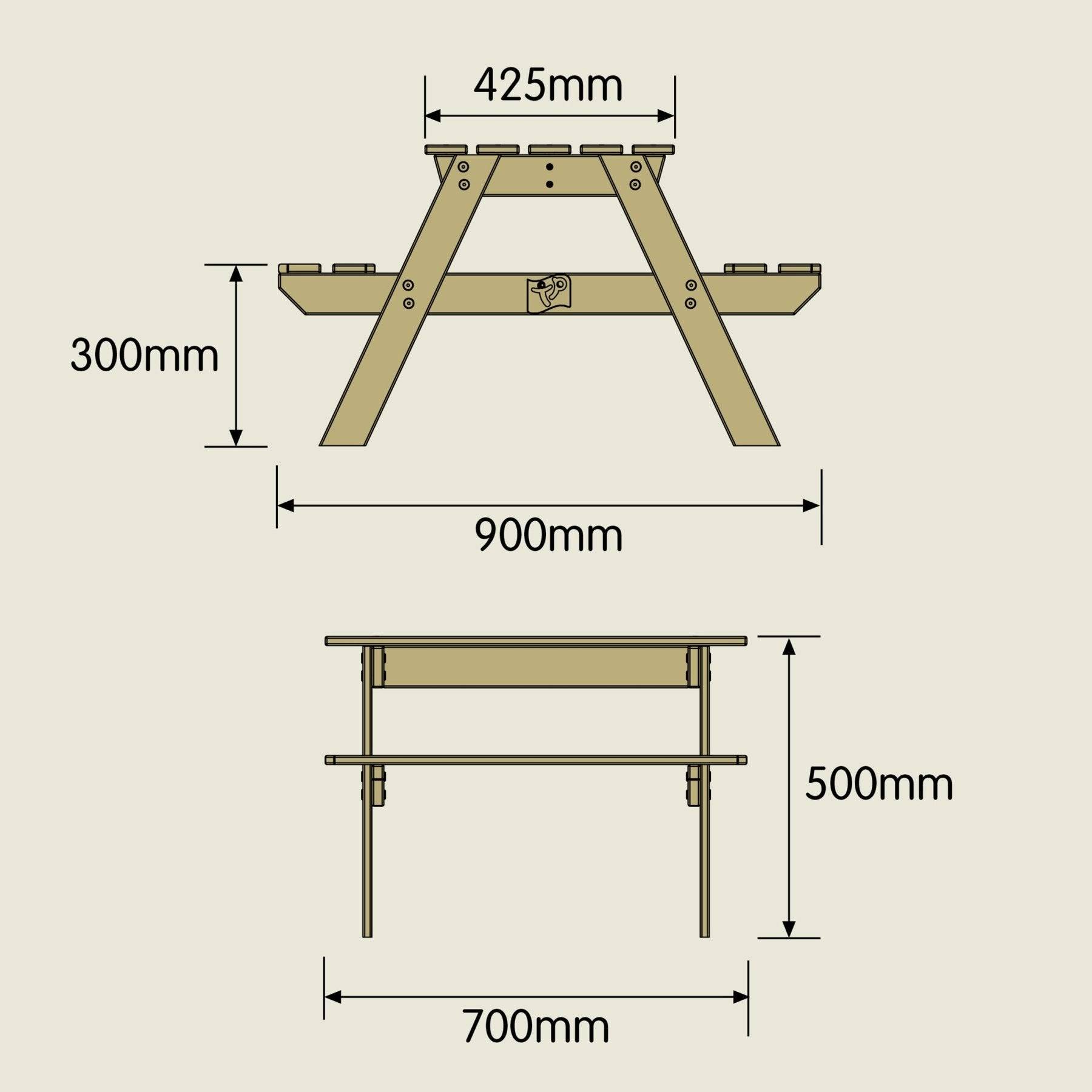 Tp Toys - Table pique-nique pour enfant FORESTIERE bois FSC® - Imagen 5