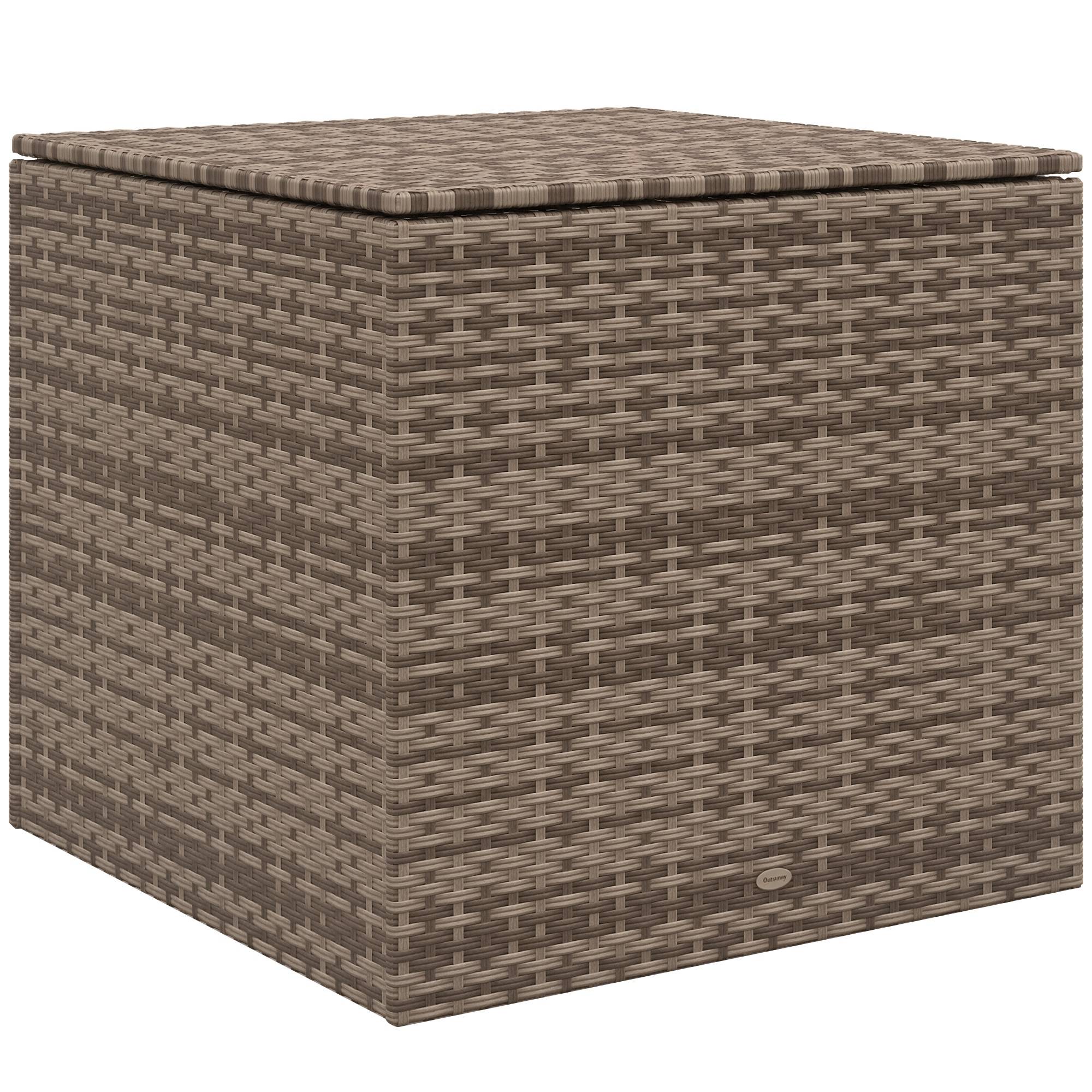 Coffre de jardin rotin synthétique 75 x 75 x 70 cm - PANGIVO