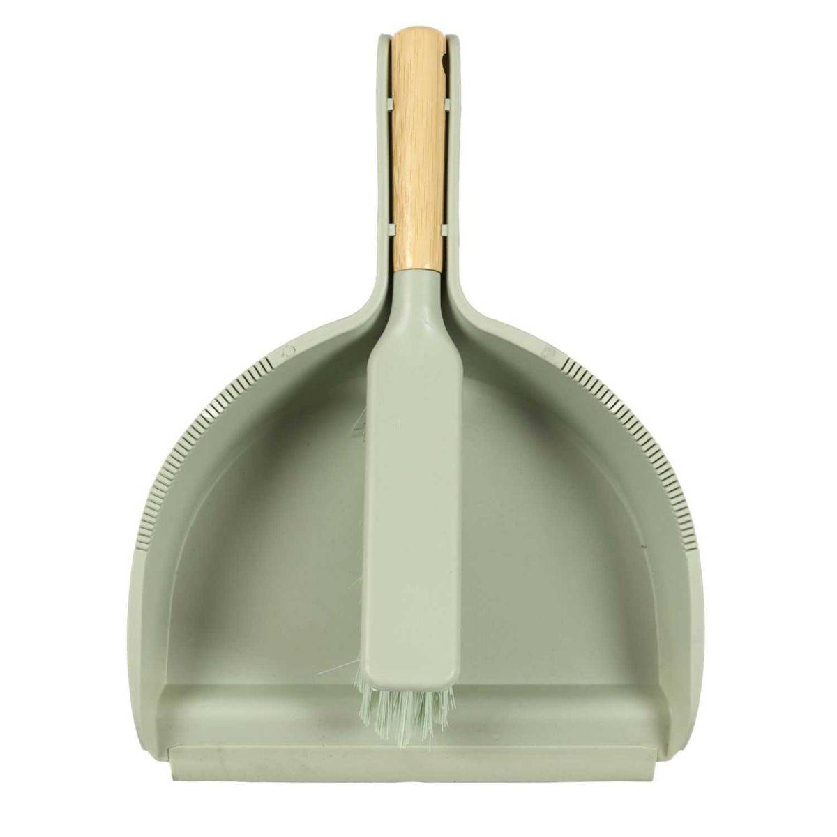Paris Prix - Pelle & Balayette Bambou "Maxence" 30cm Vert - Image 2