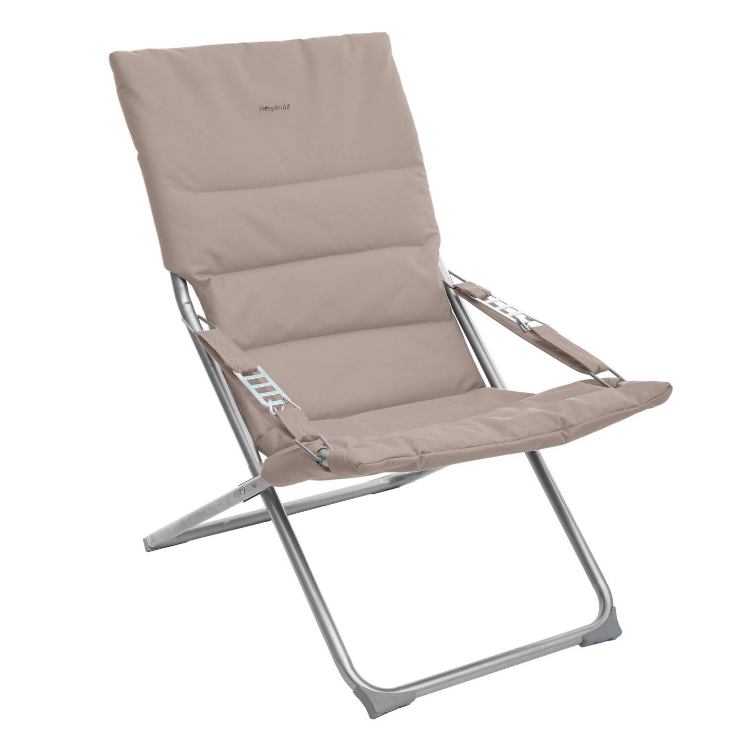 Hesperide - Fauteuil relax de jardin pliable Milos - 3 Positions - Taupe - Imagen 1