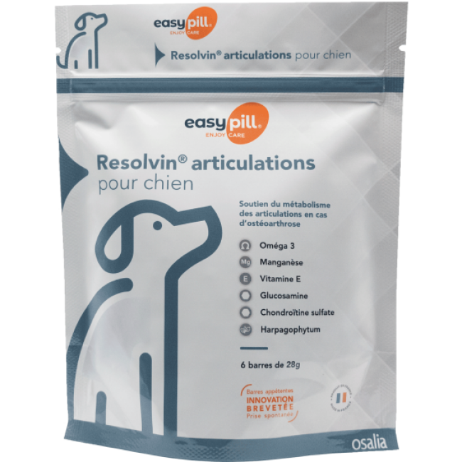 Easypill Resolvin Articulations pour chiens - 6 barres de 28g - Image 1