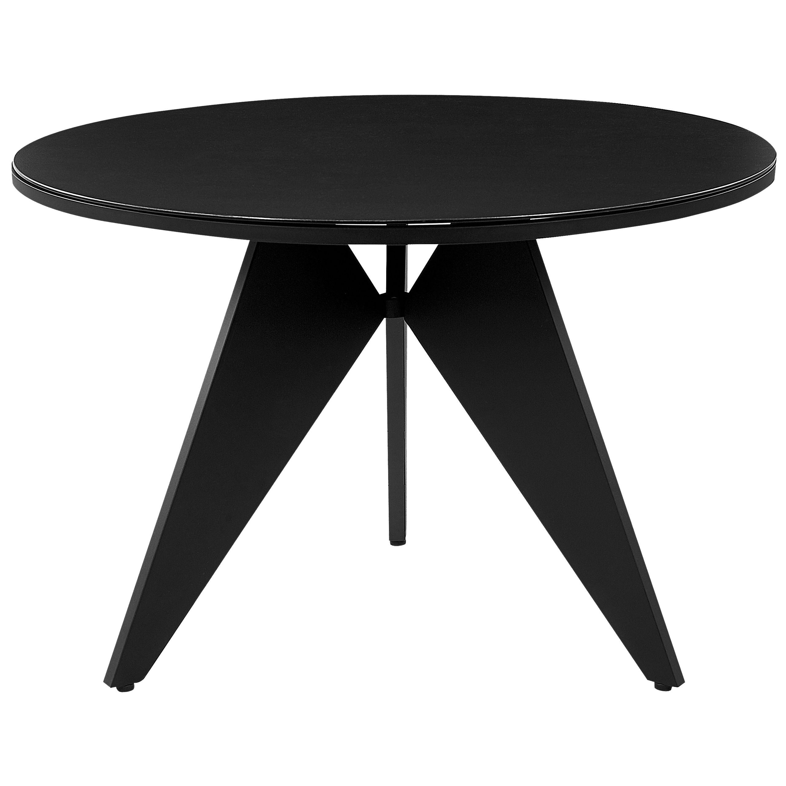 Table ronde, 4 Personnes Aluminium Noir OLMETTO - Beliani - Image 3