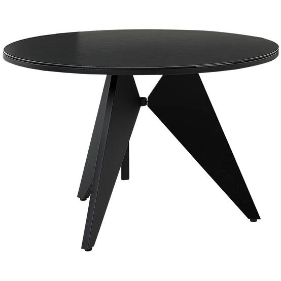 Table ronde, 4 Personnes Aluminium Noir OLMETTO - Beliani - Image 1