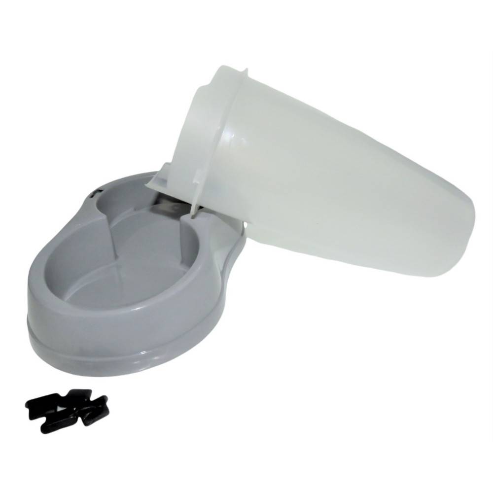 Distribuidor mixto 650 ml, agua o croquetas, gris en plástico, para perro o gato - Imagen 5