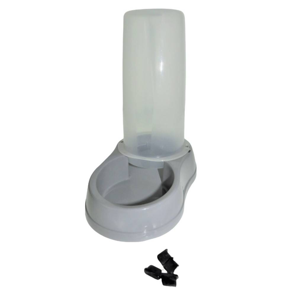 Distributeur mixte 650 ml, eau ou croquettes, gris en plastique, pour chien ou chat - Image 3