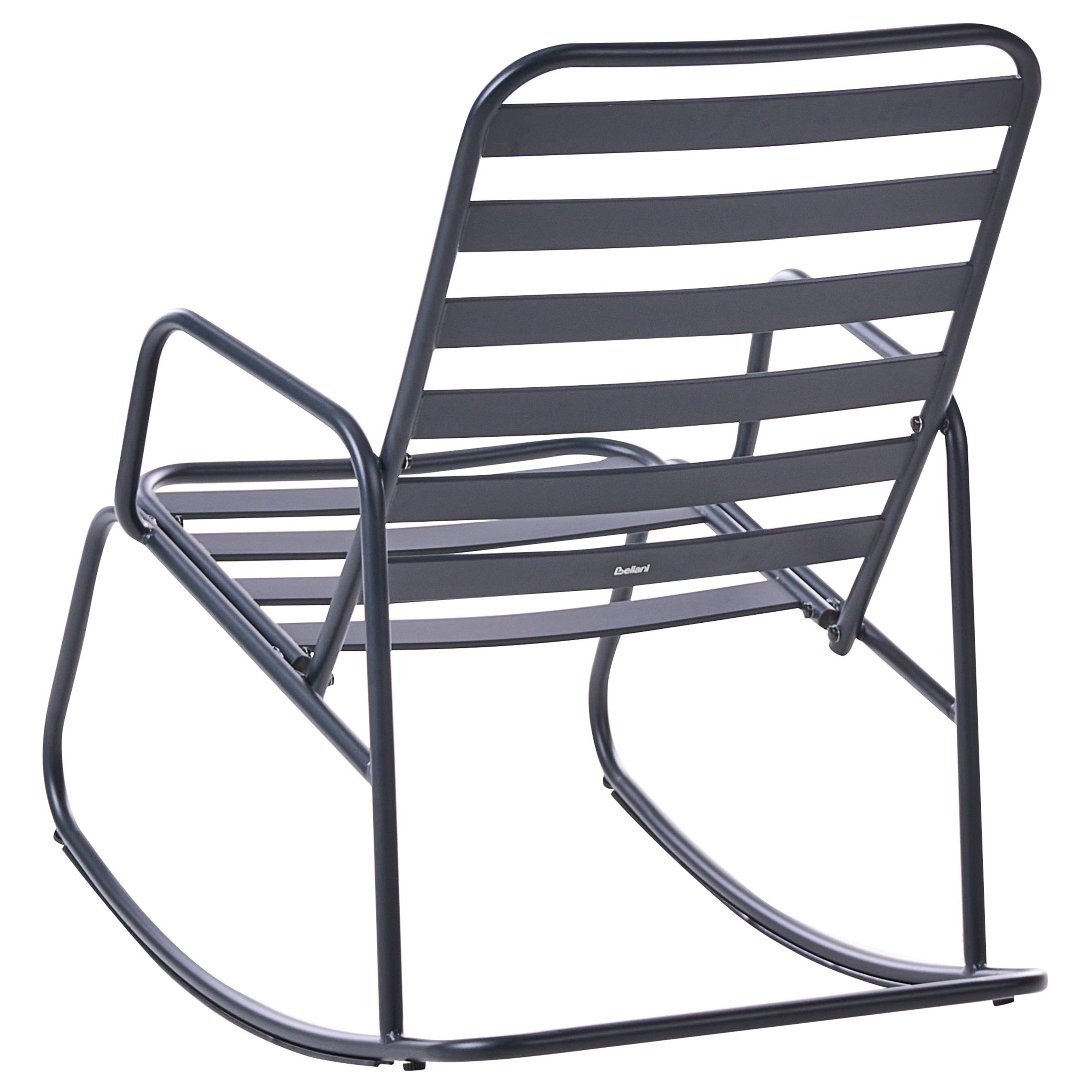 Beliani - Chaise à bascule Aluminium Noir TURI - 66x96x92- Beliani - Image 5