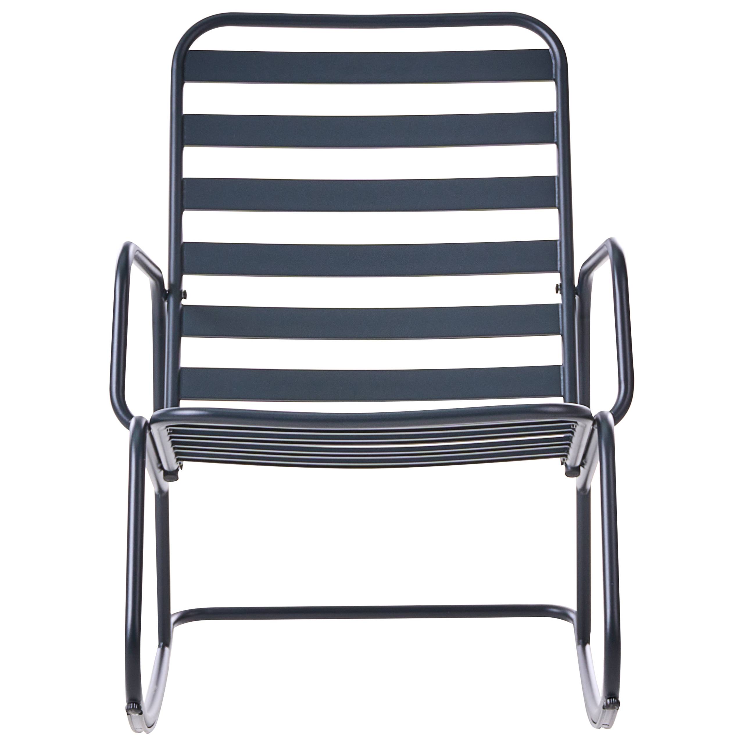 Beliani - Chaise à bascule Aluminium Noir TURI - 66x96x92- Beliani - Image 4