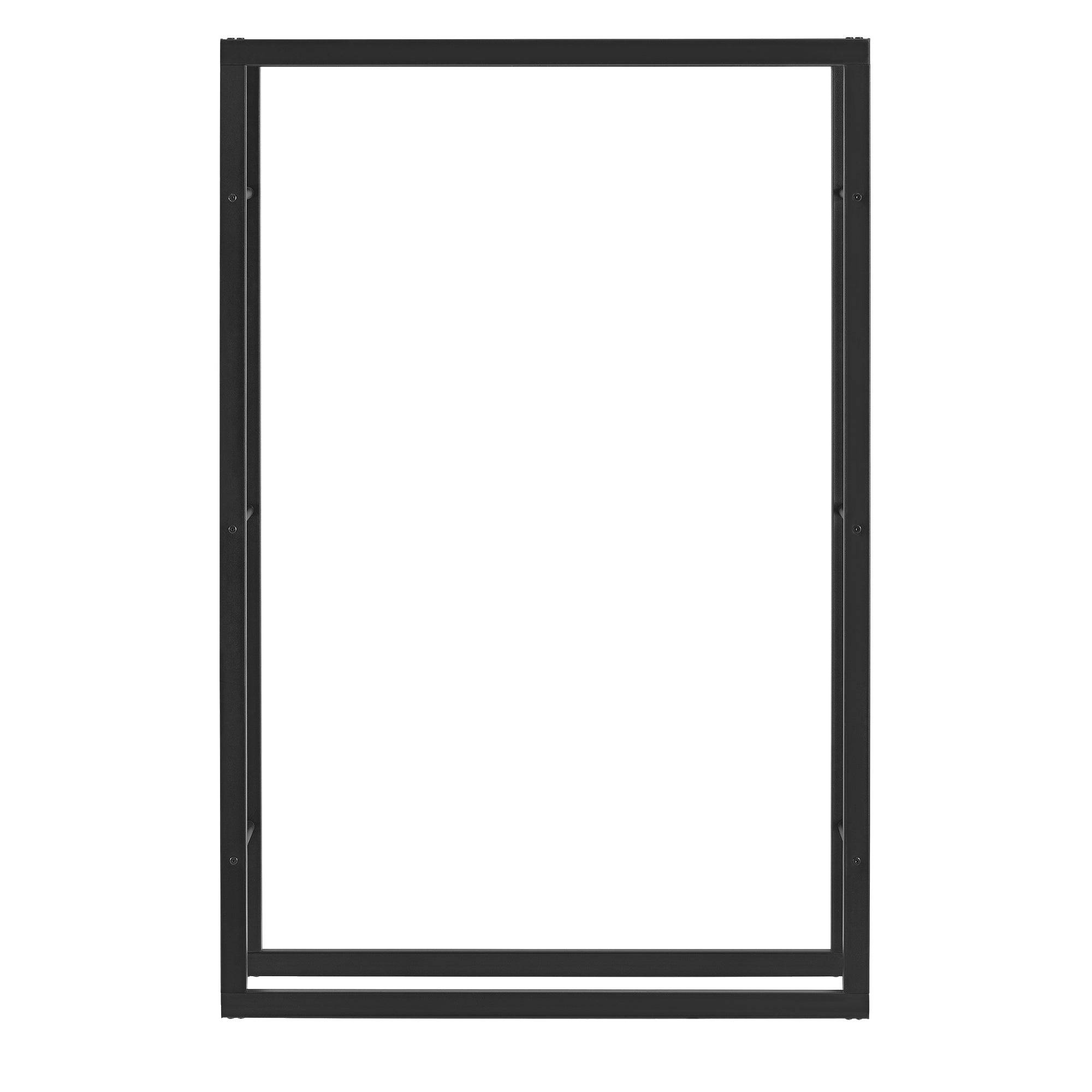 Helloshop26 - Range-bûches pour usage intérieur extérieur porte-bûches design support rangement bois de chauffage en acier 100 x 25 x 150 cm noir - Imagen 3