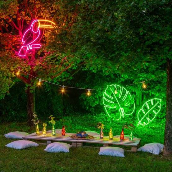 Lotti - Lampe néon déco toucan 560 LED rose et orange 90x95 cm IP44 24V Lotti - Imagen 2