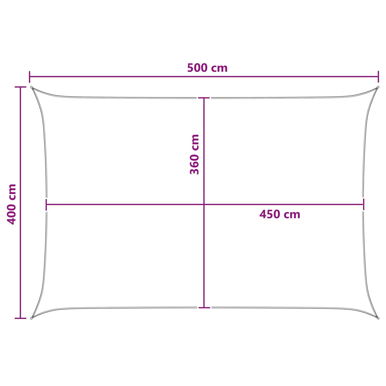 Voile d'ombrage HDPE jaune et blanc 400 x 500 cm - PANGIVO - Image 7