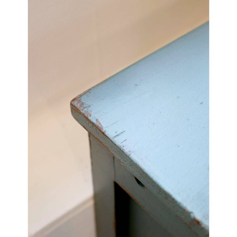 Chemin De Campagne - Meuble buffet en bois de sapin bleu opale et marron 90 x 37 x 80.5 cm Chemin de campagne - Imagen 6