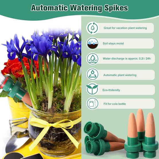 Arrosage automatique,Bouteilles d'irrigation goutte à goutte, piquets d'arrosage pour plantes, (5pièces) Arroseur -Lytech - Image 4