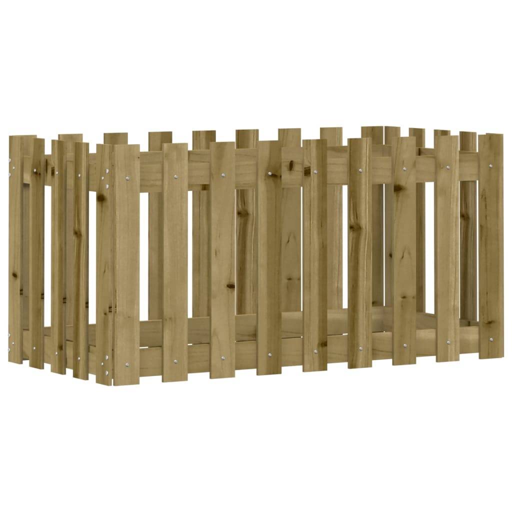 ComfortXL - Carré potager haut pin traité autoclave design clôture 100x50x50 cm – ComfortXL Outdoor Living - Image 2