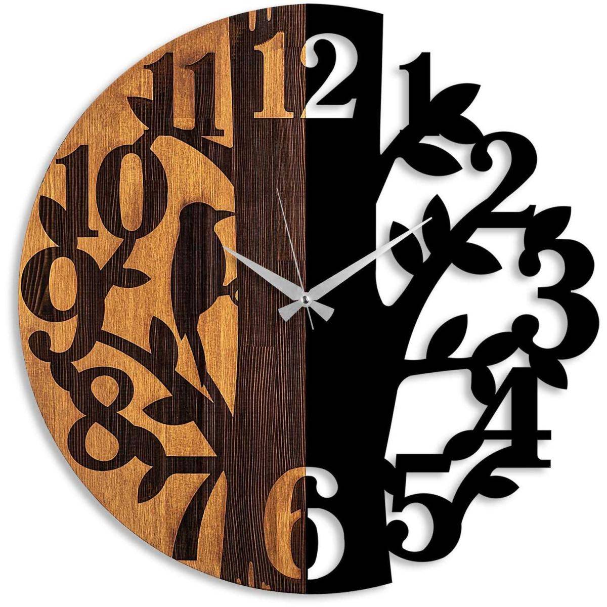 Hanah Home - Horloge en bois et métal Clock Arbre - Imagen 1