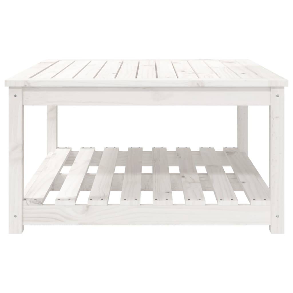 Table de jardin bois massif de pin blanc 82,5 x 82,5 x 45 cm - PANGIVO - Image 5