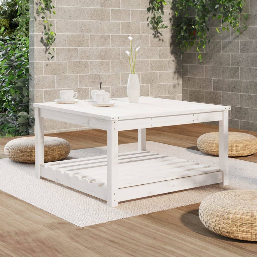 Table de jardin bois massif de pin blanc 82,5 x 82,5 x 45 cm - PANGIVO - Image 3