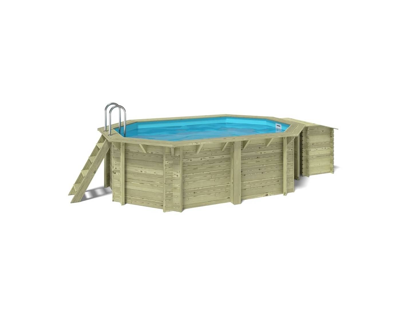 Altanka - Piscine en bois Nemo 4.3x3 - H.1.31 m fixations à sceller - BAS7303OSPI+SZA - Imagen 3