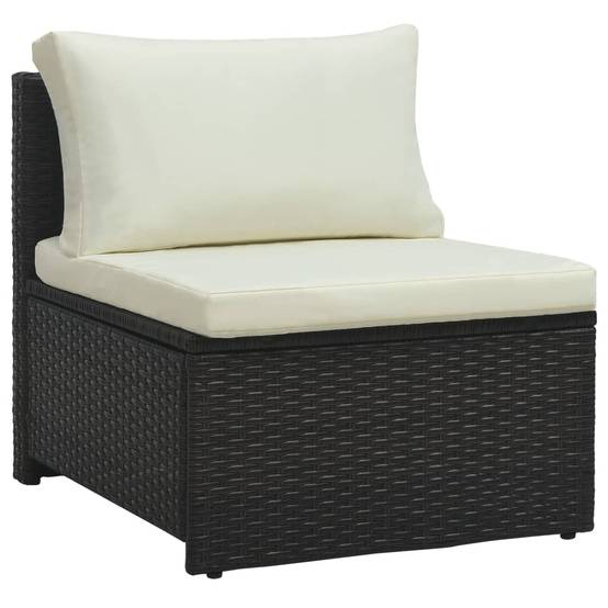 Helloshop26 - Salon de jardin meuble d'extérieur ensemble de mobilier 6 pièces avec coussins résine tressée marron - Imagen 7