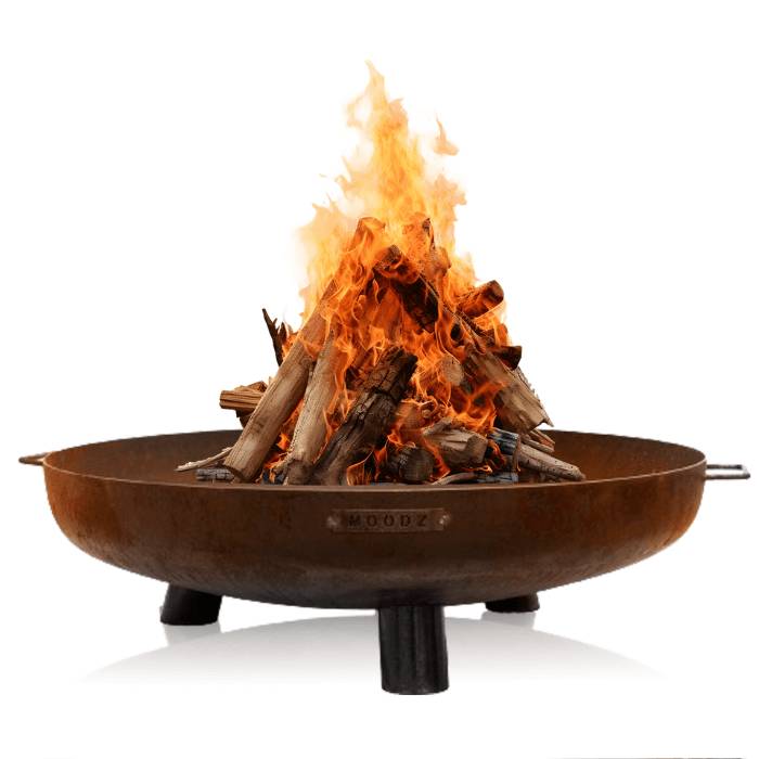 Brasero bol à feu Feet & Handle 80 cm acier corten MOODZ - Image 1