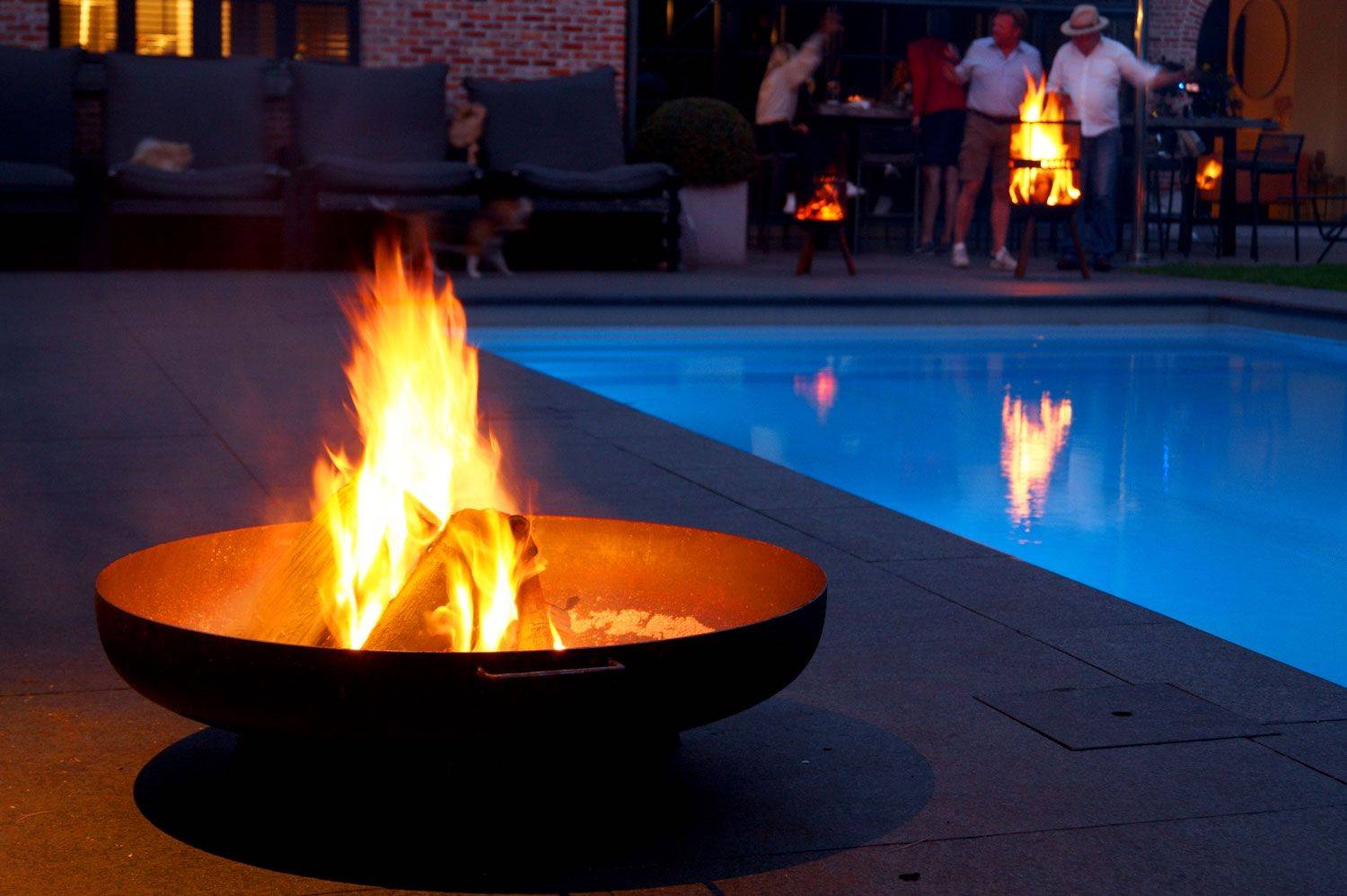 Brasero bol à feu Feet & Handle 80 cm acier corten MOODZ - Image 4